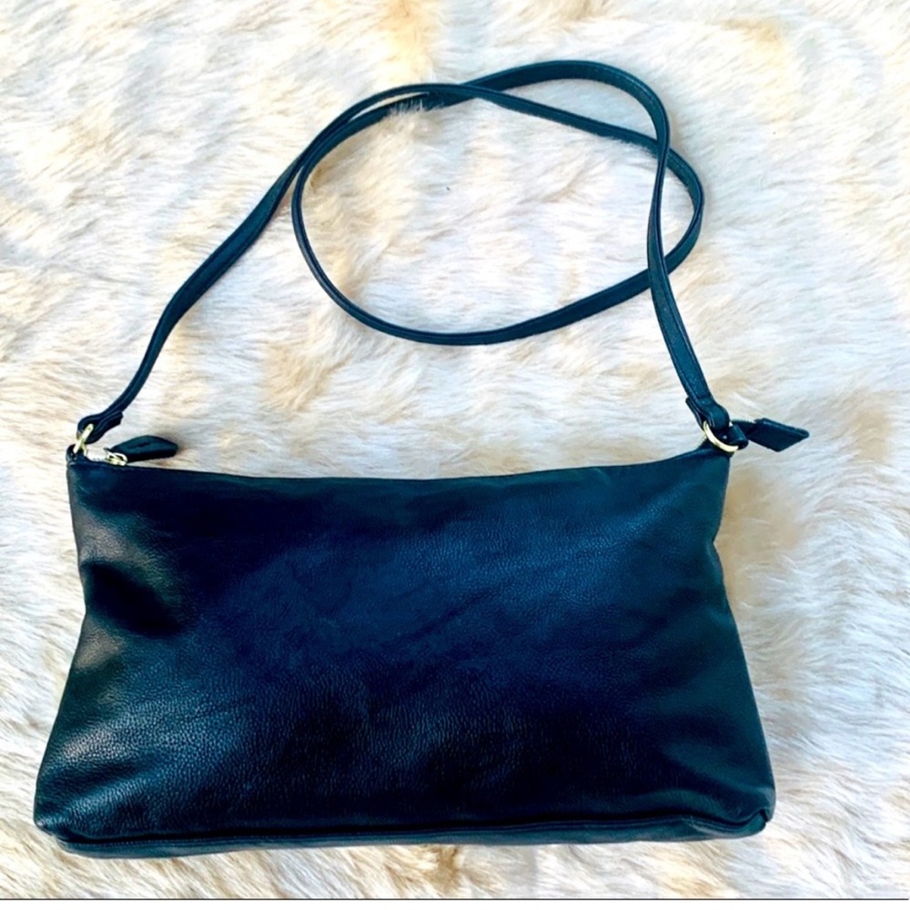Betsy Johnson Black Leather crossbody Bag